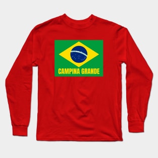 Campina Grande City in Brazilian Flag Long Sleeve T-Shirt